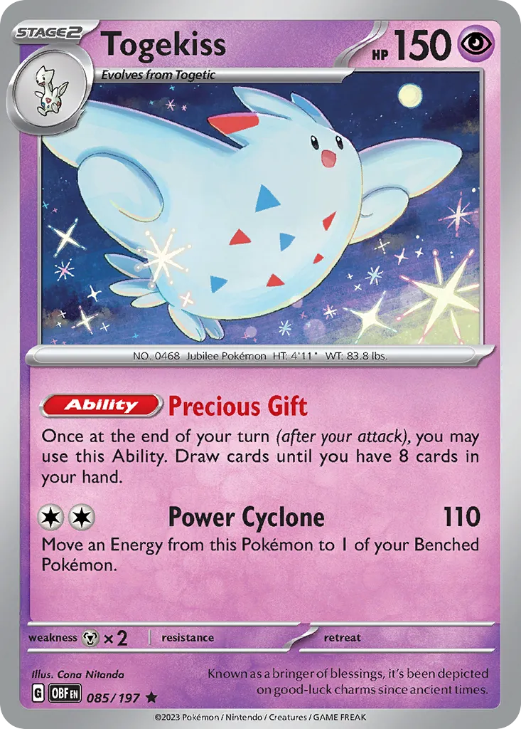 Togekiss #85, Obsidian Flames Obsidian Flames Build & Battle Box