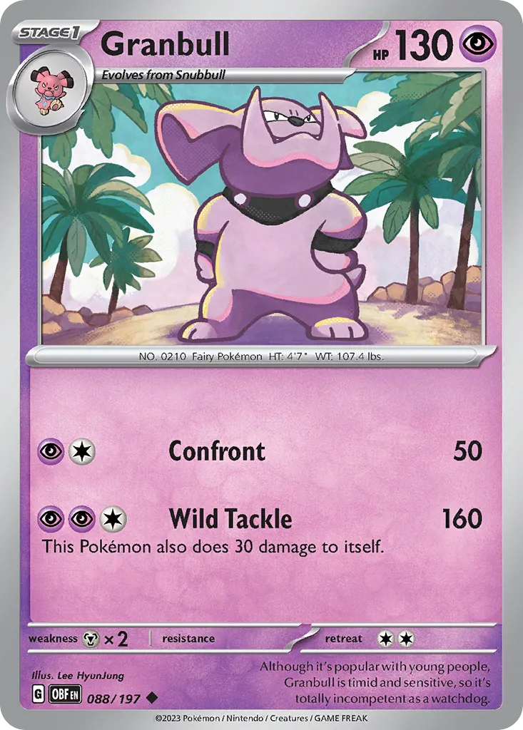 Granbull #88, Obsidian Flames