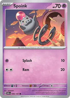 Spoink #90, Reverse Holo