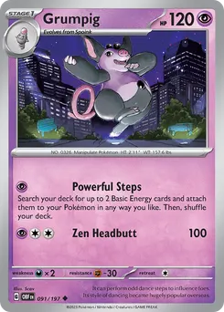 Grumpig #91, Reverse Holo