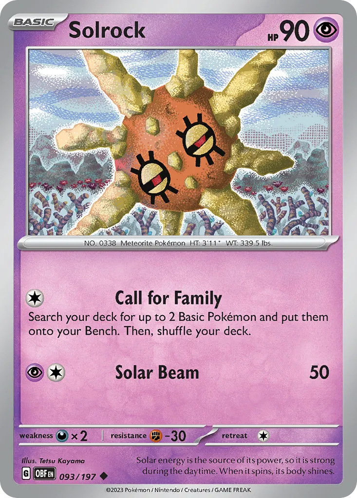 Solrock #93, Obsidian Flames