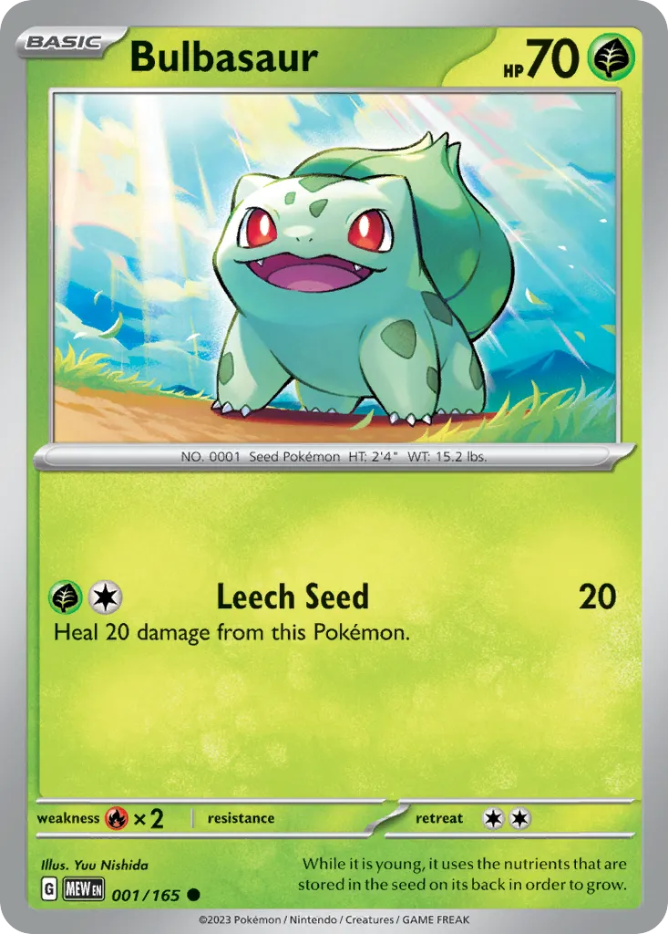 Bulbasaur #1, 151 Reverse Holo