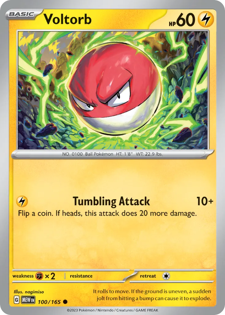Voltorb #100, 151 Reverse Holo