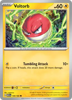 Voltorb #100, Reverse Holo