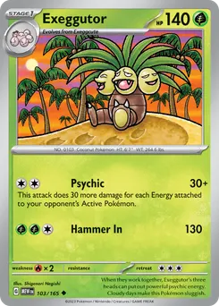 Exeggutor #103, Reverse Holo