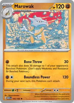 Marowak #105, Reverse Holo