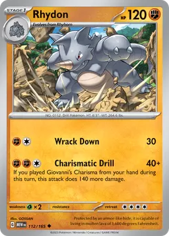 Rhydon #112, Reverse Holo