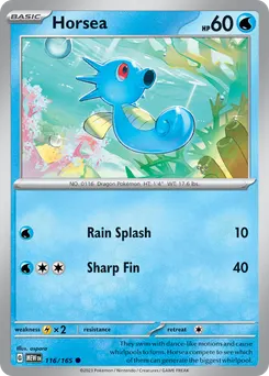 Horsea #116, Reverse Holo