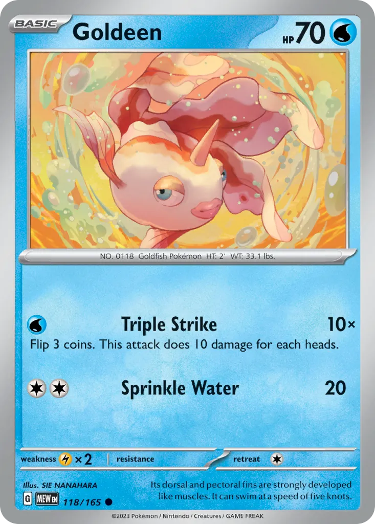 Goldeen #118, 151 Reverse Holo