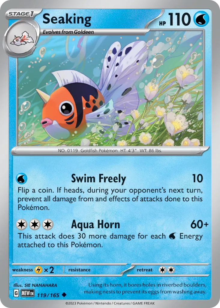 Seaking #119, 151 Reverse Holo