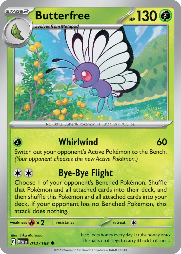 Butterfree #12, 151 Reverse Holo