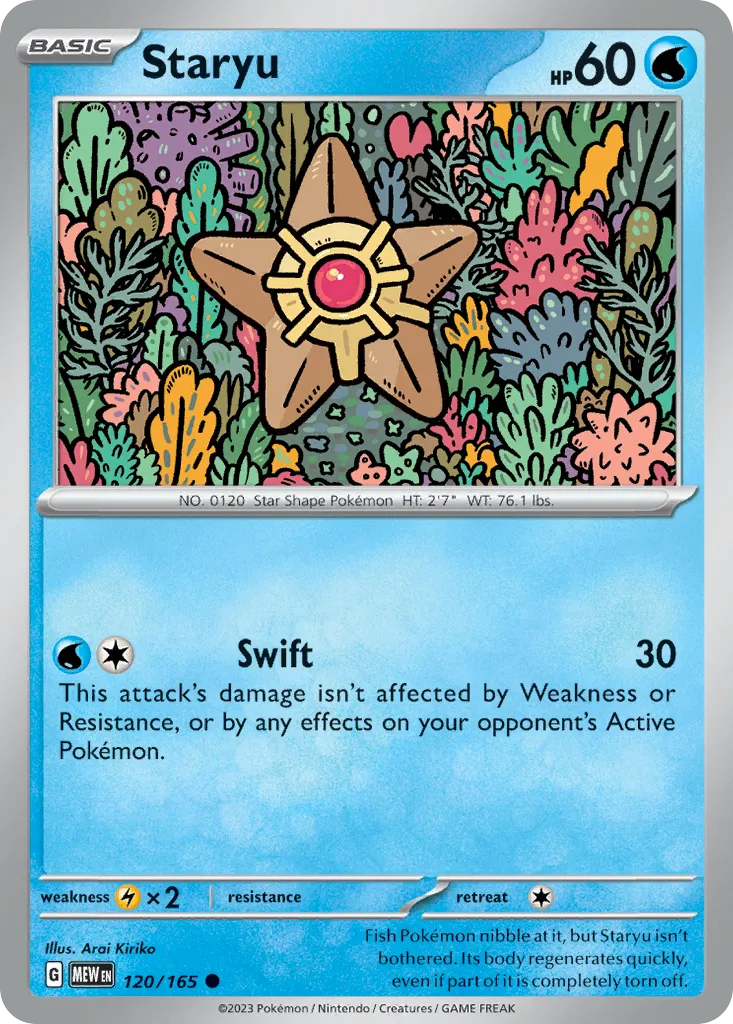Staryu #120, 151 Reverse Holo