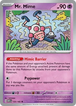 Mr. Mime #122, Reverse Holo