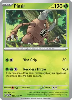 Pinsir #127, Reverse Holo
