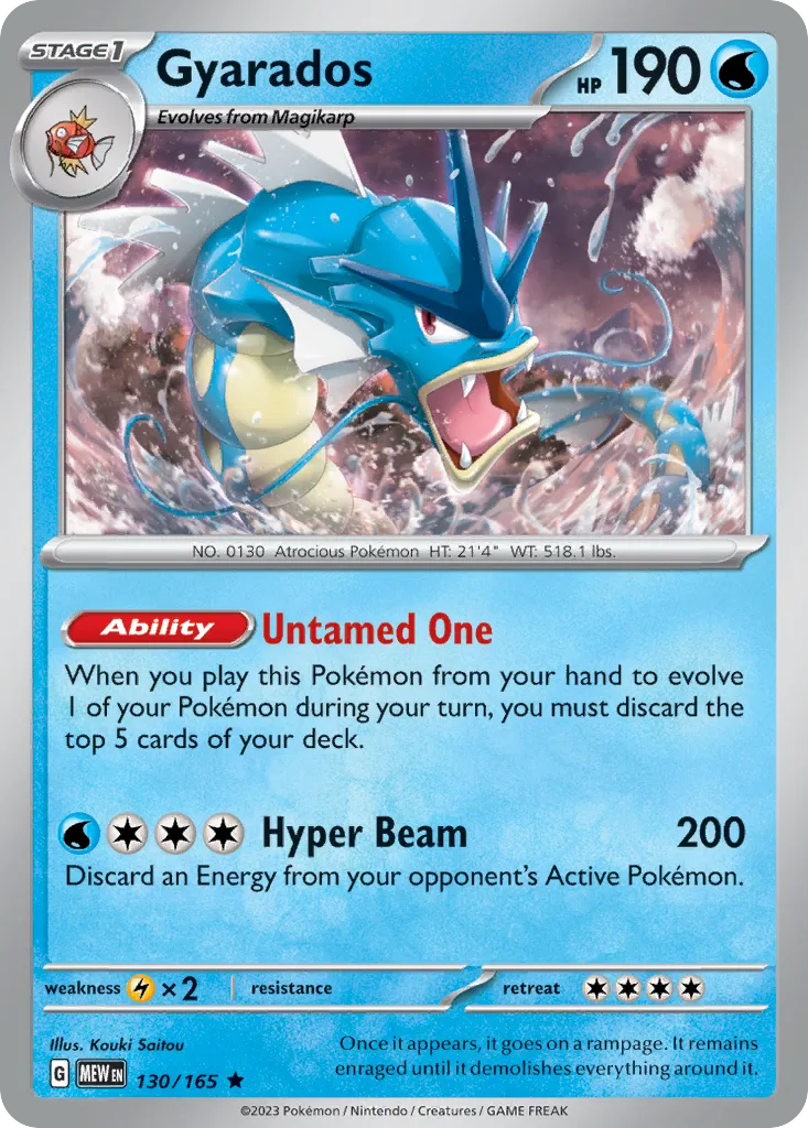 Gyarados #130, 151 Reverse Holo