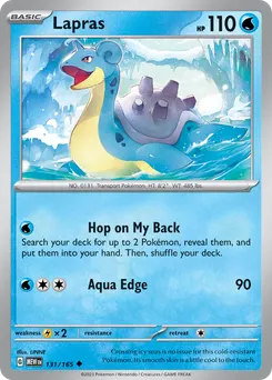 Lapras #131, Reverse Holo
