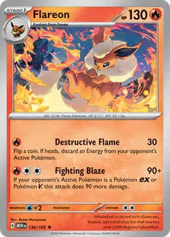 Flareon #136, Reverse Holo