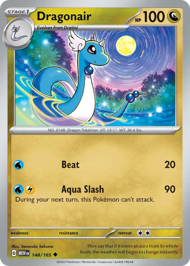 Dragonair #148, 151 Reverse Holo
