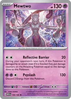 Mewtwo #150, Reverse Holo