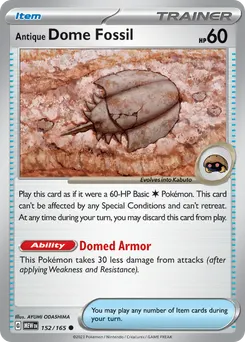 Antique Dome Fossil #152, Reverse Holo