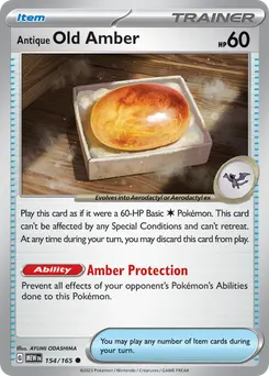 Antique Old Amber #154, Reverse Holo