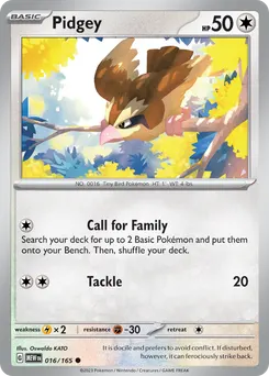 Pidgey #16, Reverse Holo