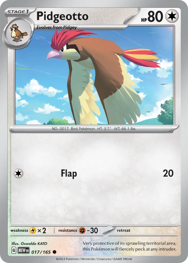 Pidgeotto #17, 151 Reverse Holo
