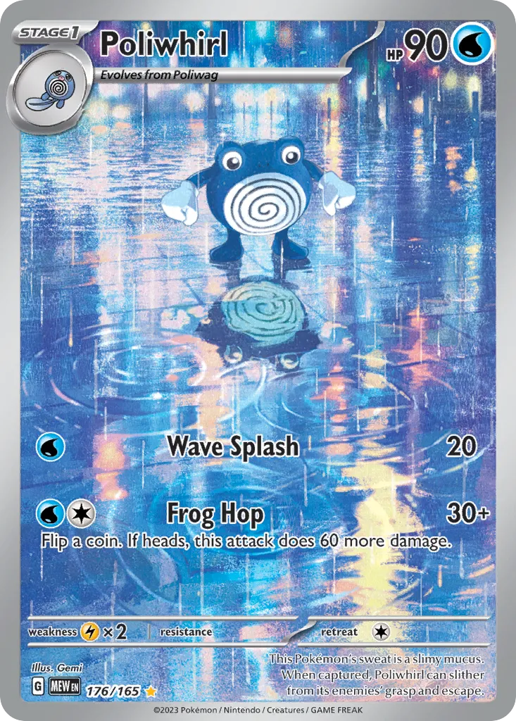 Poliwhirl #176, 151 Illustration Rare