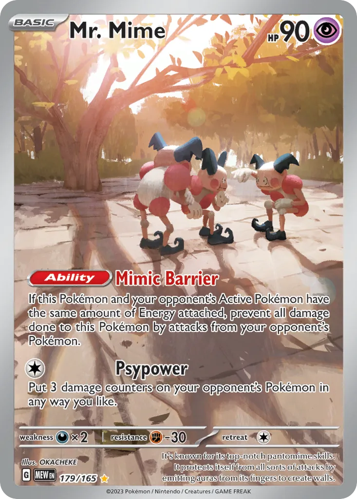 Mr. Mime #179, 151 Illustration Rare