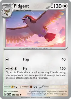 Pidgeot #18, Reverse Holo