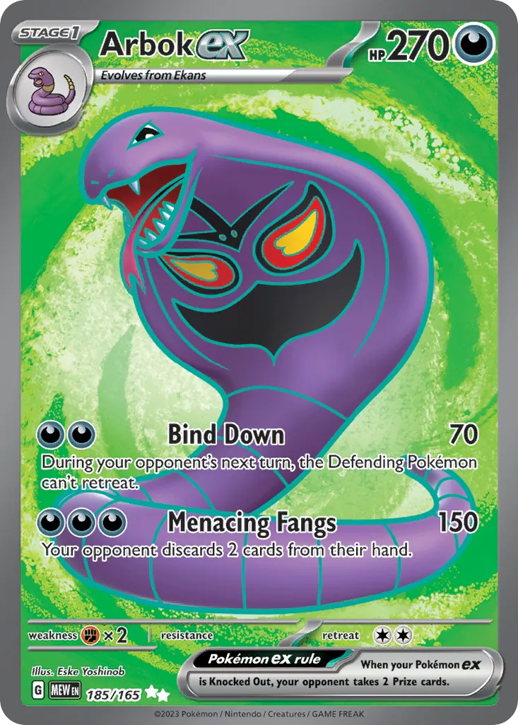 Arbok ex #185, 151 Ultra Rare