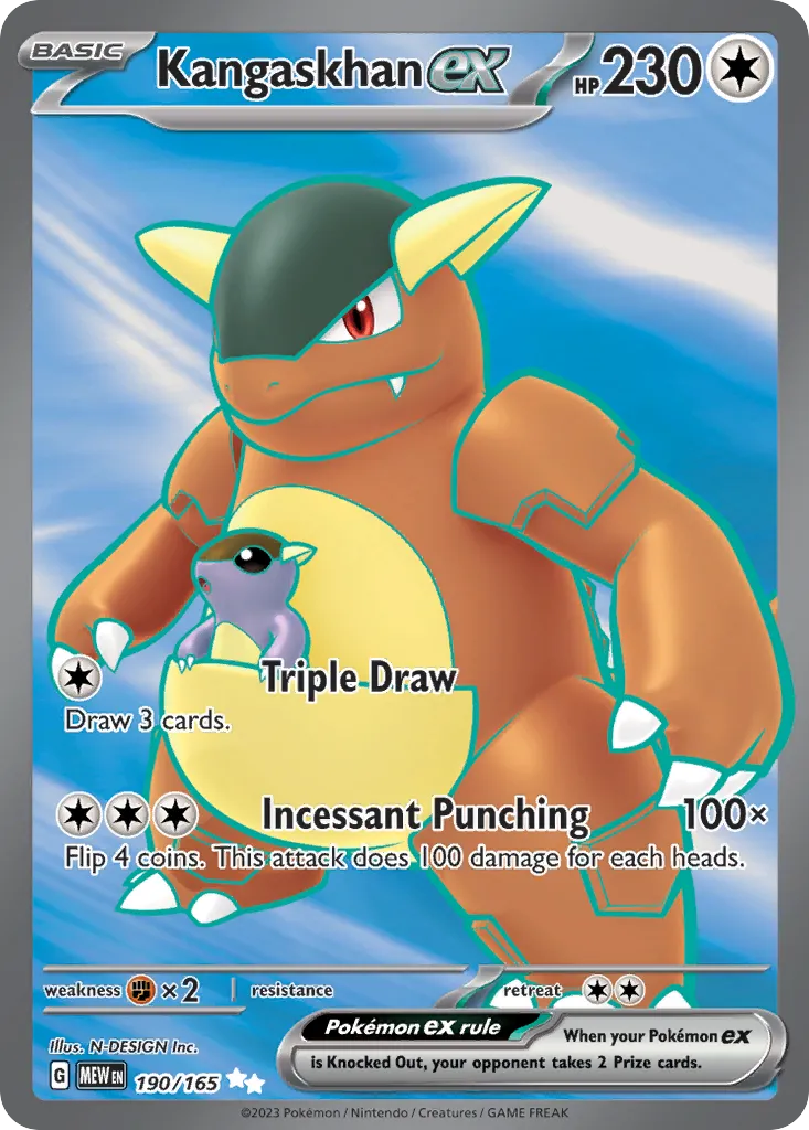 Kangaskhan ex #190, 151 Ultra Rare