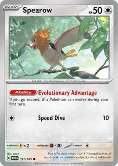 Spearow #21, Reverse Holo