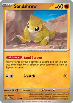 Sandshrew #27, Reverse Holo
