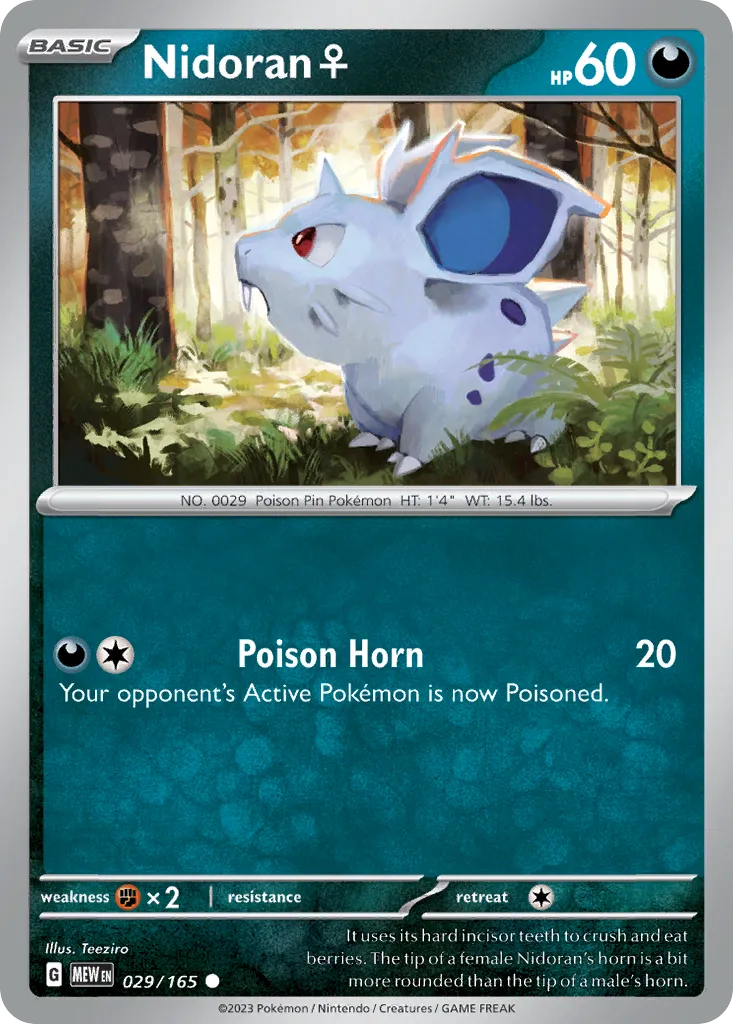 Nidoran ♀ #29, 151 Reverse Holo