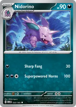 Nidorino #33, Reverse Holo