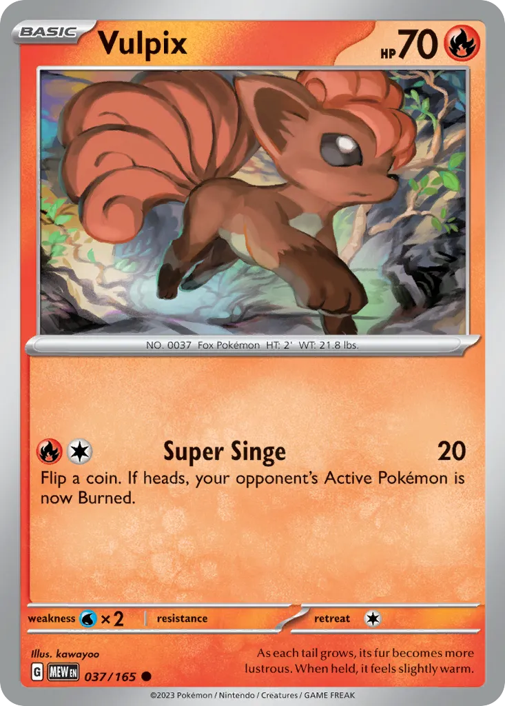 Vulpix #37, 151 Reverse Holo