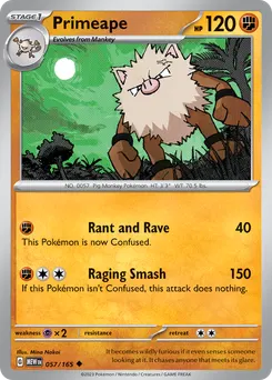 Primeape #57, Reverse Holo