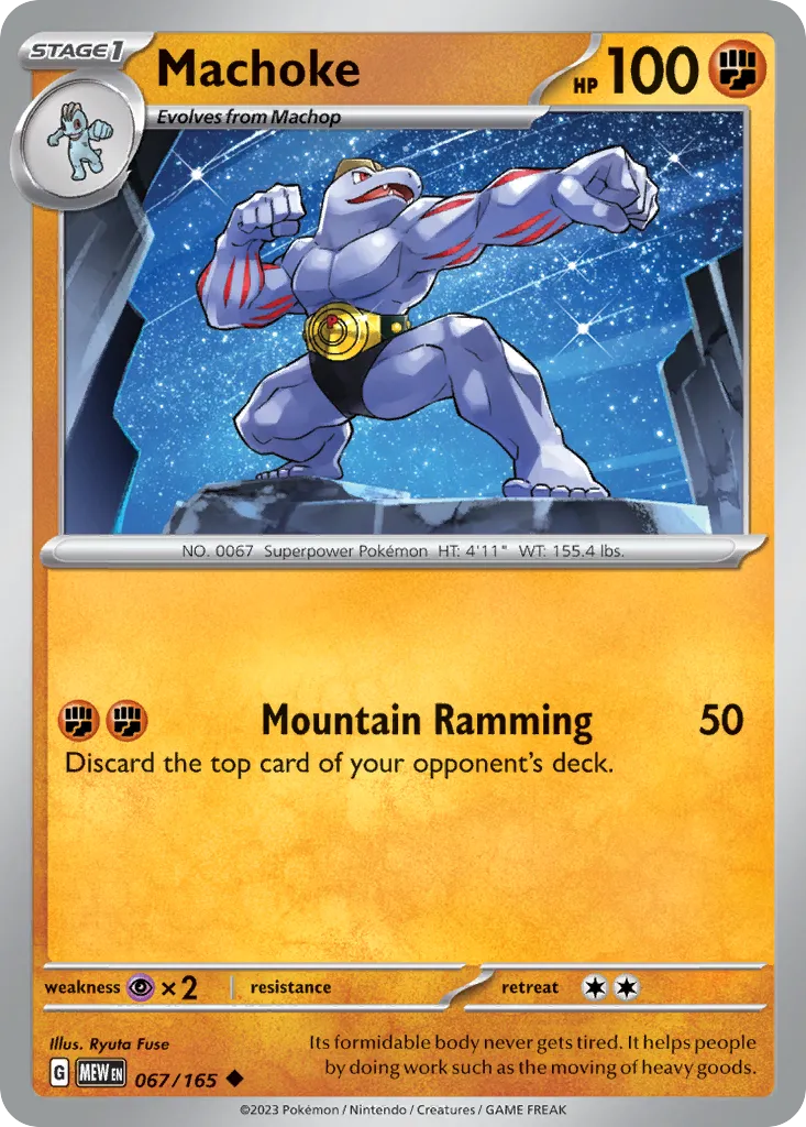 Machoke #67, 151 Reverse Holo