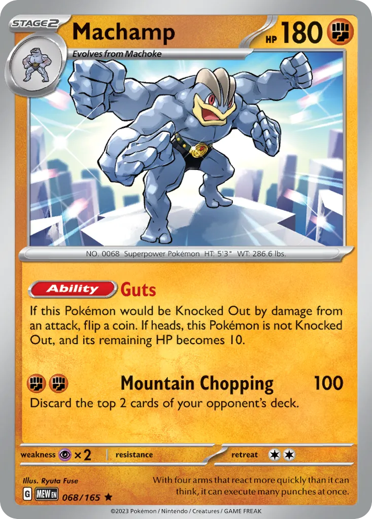 Machamp #68, 151 Reverse Holo