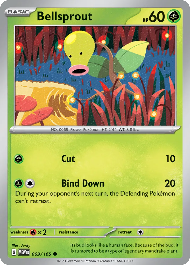 Bellsprout #69, 151 Reverse Holo