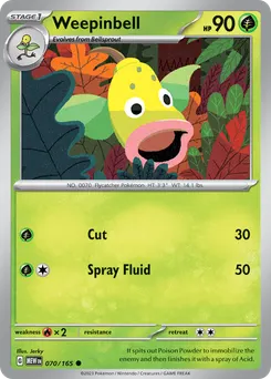 Weepinbell #70, Reverse Holo