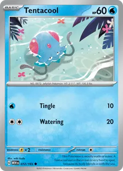 Tentacool #72, Reverse Holo
