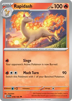 Rapidash #78, Reverse Holo