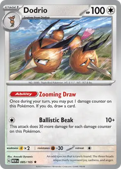 Dodrio #85, Reverse Holo