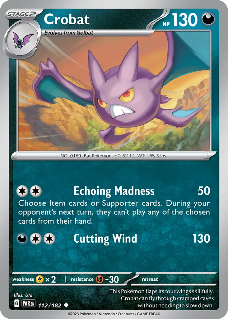 Crobat #112, Paradox Rift Reverse Holo