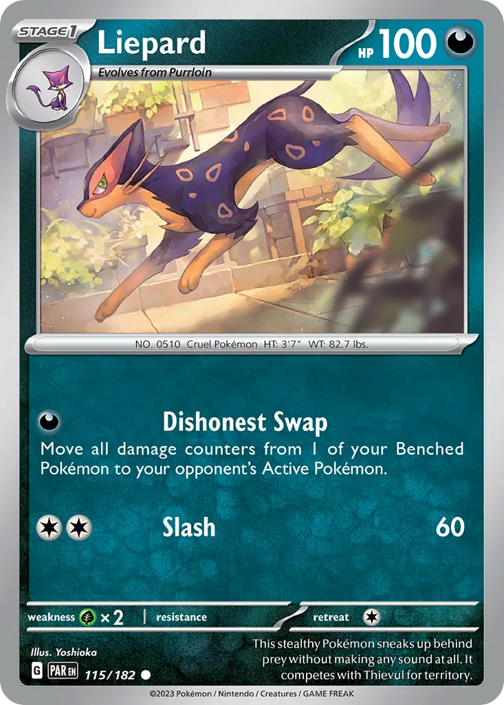 Liepard #115, Paradox Rift Reverse Holo