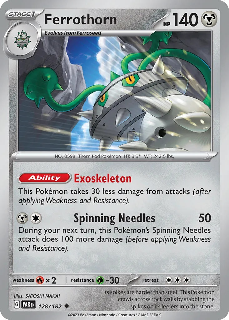 Ferrothorn #128, Paradox Rift Reverse Holo