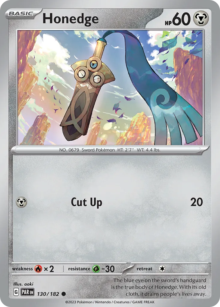 Honedge #130, Paradox Rift Reverse Holo