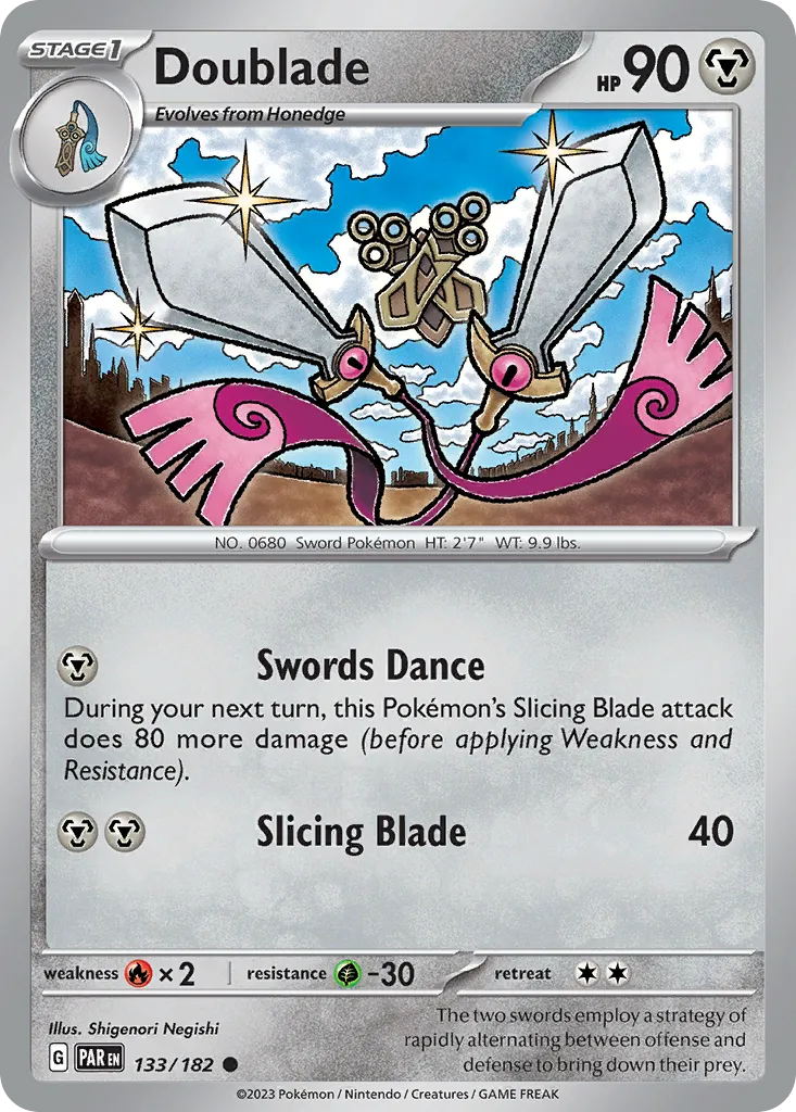 Doublade #133, Paradox Rift Reverse Holo